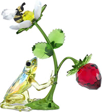 Load image into Gallery viewer, Swarovski Crystal Idyllia Frog Bee & Strawberry Figurine 5667599