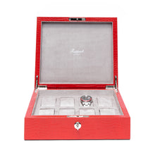 Load image into Gallery viewer, Rapport London Brompton L267 Leather Eight Watch Box in Red