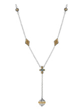 Load image into Gallery viewer, Konstantino Dome Silver and 18K Gold Blue Spinel Necklace KOKJ493-478 MSRP $1690