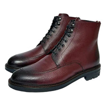 Load image into Gallery viewer, Bally Kristan 6239770 Men's Heritage Red Embossed Leather Boots Size 7.5 MSRP $965