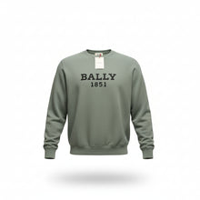 Load image into Gallery viewer, Bally 6303787 Men's 1851 Logo Sage & Black Sweatshirt MSRP $474
