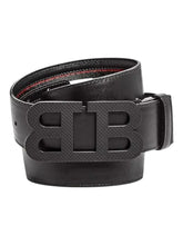 Load image into Gallery viewer, Bally 6240230 B Buckle Reversible Leather Striped/Black Belt EU 85/US 34 MSRP $450