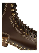 Load image into Gallery viewer, Bally Elena 6300259 Women's Ebano Studded Sandals Size 7.5 MSRP $1208