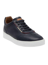 Load image into Gallery viewer, Bally Baxley 6230469 Men's Blue Bovine Grained Leather Sneakers MSRP $570