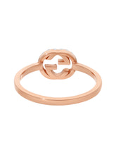Load image into Gallery viewer, Gucci Interlocking G 18K Rose Gold & Diamond Ring YBC7294120010 MSRP $1,800
