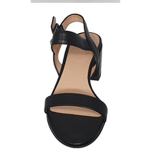 Load image into Gallery viewer, Bally Carlas 6234126 Women's Black Lamb Leather Heeled Sandals MSRP $695