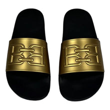 Load image into Gallery viewer, Bally Scotty 6302423 Men's Gold Rubber Slide Sandals MSRP $255