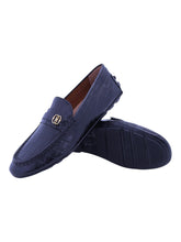 Load image into Gallery viewer, Bally Keeper 6305314 Men's Midnight Croc-Embossed Kerbs Drivers MSRP $690