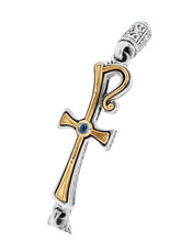 Load image into Gallery viewer, Konstantino Dome Sterling Silver & 18K Gold Blue Spinel Leather Bracelet BKJ701-478-TRQ MSRP $990