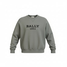 Load image into Gallery viewer, Bally 6303787 Men's 1851 Logo Sage & Black Sweatshirt MSRP $474