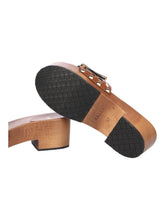 Load image into Gallery viewer, Bally Ellin 6238126 Women's Natural Cotton Wood Buckled Sandals MSRP $580