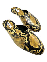 Load image into Gallery viewer, Bally Glebb 6304401 Men's Snake-Print Leather Slippers MSRP $750