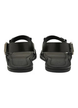 Load image into Gallery viewer, Bally Jawad 6231511 Men's Black Calf Plain Leather Sandals MSRP $542