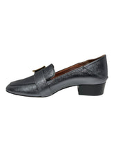 Load image into Gallery viewer, Bally Janelle 6217720 Ladies Metal Gray Loafers Leather MSRP $870