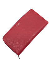 Load image into Gallery viewer, Bally Sevin 6219346 Lipsitck Zippered Long Wallet Calf Grained Leather MSRP $660