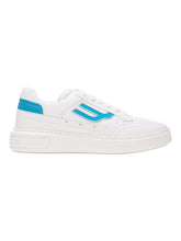 Load image into Gallery viewer, Bally Triumph 6302114 Men's White/Tide Leather Sneakers MSRP $600