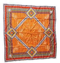 Load image into Gallery viewer, Baccarat 2809897 Ladies Louxor Twillsilk Maxi Tie Orange Scarf MSRP $400
