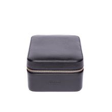 Load image into Gallery viewer, Rapport London Hyde Park Leather Two-Watch Zip Case In Black - D261