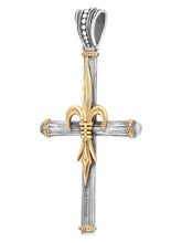 Load image into Gallery viewer, Konstantino Silver and 18K Gold Cross Pendant & Chain STKJ357-130 MSRP $1240