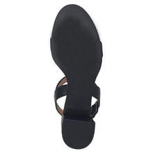 Load image into Gallery viewer, Bally Carlas 6234126 Women's Black Lamb Leather Heeled Sandals MSRP $695