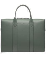Load image into Gallery viewer, Bally Elter 6303120 Sage Leather Business Bag MSRP $1880