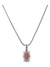 Load image into Gallery viewer, Konstantino Dome Silver,18k Gold corundum Pendant & Chain MEKJ736-538 MSRP $450