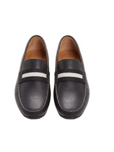 Load image into Gallery viewer, Bally Waltec 6189476 Men's Black Calf Leather Loafers MSRP $620