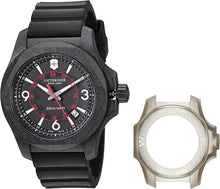 Load image into Gallery viewer, Victorinox I.N.O.X. Men's 241777 Black Carbon Quartz Dive 43mm Watch MSRP $1100