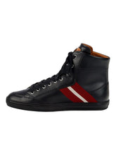 Load image into Gallery viewer, Bally Oldani Men's 6227952 Black High-Top Leather Sneakers MSRP $600