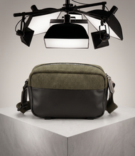Load image into Gallery viewer, Bally Ranys Military Green Cross Body Nylon Mix & Leather Bag MSRP $650