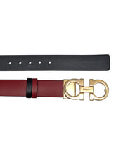 Load image into Gallery viewer, Salvatore Ferragamo 564327 Double Gancini Reversible Belt Size 100 MSRP $550