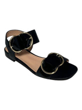 Load image into Gallery viewer, Bally Casila 6225702 Women's Black Lamb Leather Flat Sandals MSRP $695