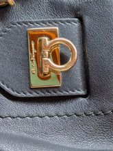 Load image into Gallery viewer, Salvatore Ferragamo 547641 Florence Gancini Black With Chain Tote Bag MSRP $2000