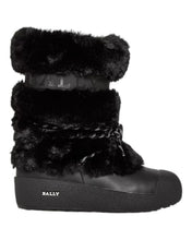 Load image into Gallery viewer, Bally Galy 6234641 Women's Black Fur & Leather Ankle Boots Size 4.5 MSRP $850