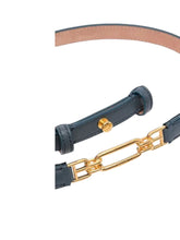 Load image into Gallery viewer, Bally 6237140 Vestige Women's B-Chain Buckle Blue Leather Belt MSRP$ 263