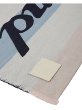 Load image into Gallery viewer, Bally 6302881 Wool Jacquard Scarf In Blue & Pink MSRP $325