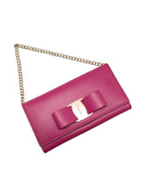Load image into Gallery viewer, Salvatore Ferragamo Vara Women's 705292 Pink Wallet With Chain MSRP $795