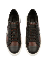Load image into Gallery viewer, Bally Myller 6300448 Multibrown/BlackTextured Leather Sneakers MSRP $800
