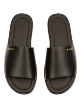 Load image into Gallery viewer, Bally Jammer6238058 Men's Black Plain Leather Sandals MSRP $570