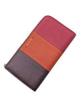 Load image into Gallery viewer, Bally Saby Women's Merlot Zippered Wallet Calf Grained Leather MSRP $710