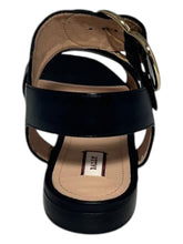 Load image into Gallery viewer, Bally Casila 6225702 Women's Black Lamb Leather Flat Sandals MSRP $695