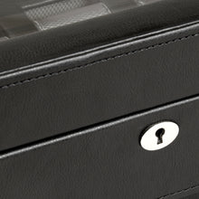 Load image into Gallery viewer, Wolf 4586029 Windsor 10 Piece Watch Box with Drawer in Black & Grey MSRP $369