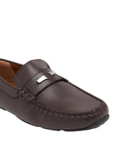 Load image into Gallery viewer, Bally Pivial 6303271 Men's Ebano Grained Leather Loafers MSRP $670