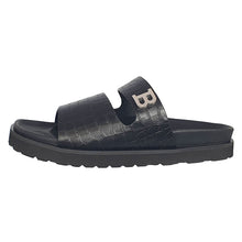 Load image into Gallery viewer, Bally Syxten 6302328 Men's Black Embossed Calf Leather Sandals MSRP $450
