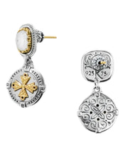 Load image into Gallery viewer, Konstantino Dome Sterling Silver 18K Gold & MOP Earrings SKKJ701-313 MSRP $1390