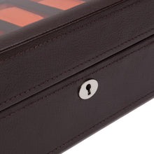 Load image into Gallery viewer, Wolf 458406 Windsor 10 Piece Watch Box in Brown & Orange MSRP $315