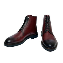 Load image into Gallery viewer, Bally Kristan 6239770 Men's Heritage Red Embossed Leather Boots Size 7.5 MSRP $965