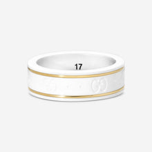 Load image into Gallery viewer, GUCCI Icon Thin Band 18kt Yellow Gold and Zirconia Ring YBC325964001 MSRP $770