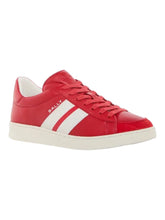Load image into Gallery viewer, Bally Thiago 6309518 Candy Red Calf Plain Low-Top Leather Sneaker MSRP $560
