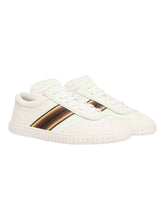 Load image into Gallery viewer, Bally Parrel 6304697 White Ribbon Leather Low-Top Sneakers MSRP $650